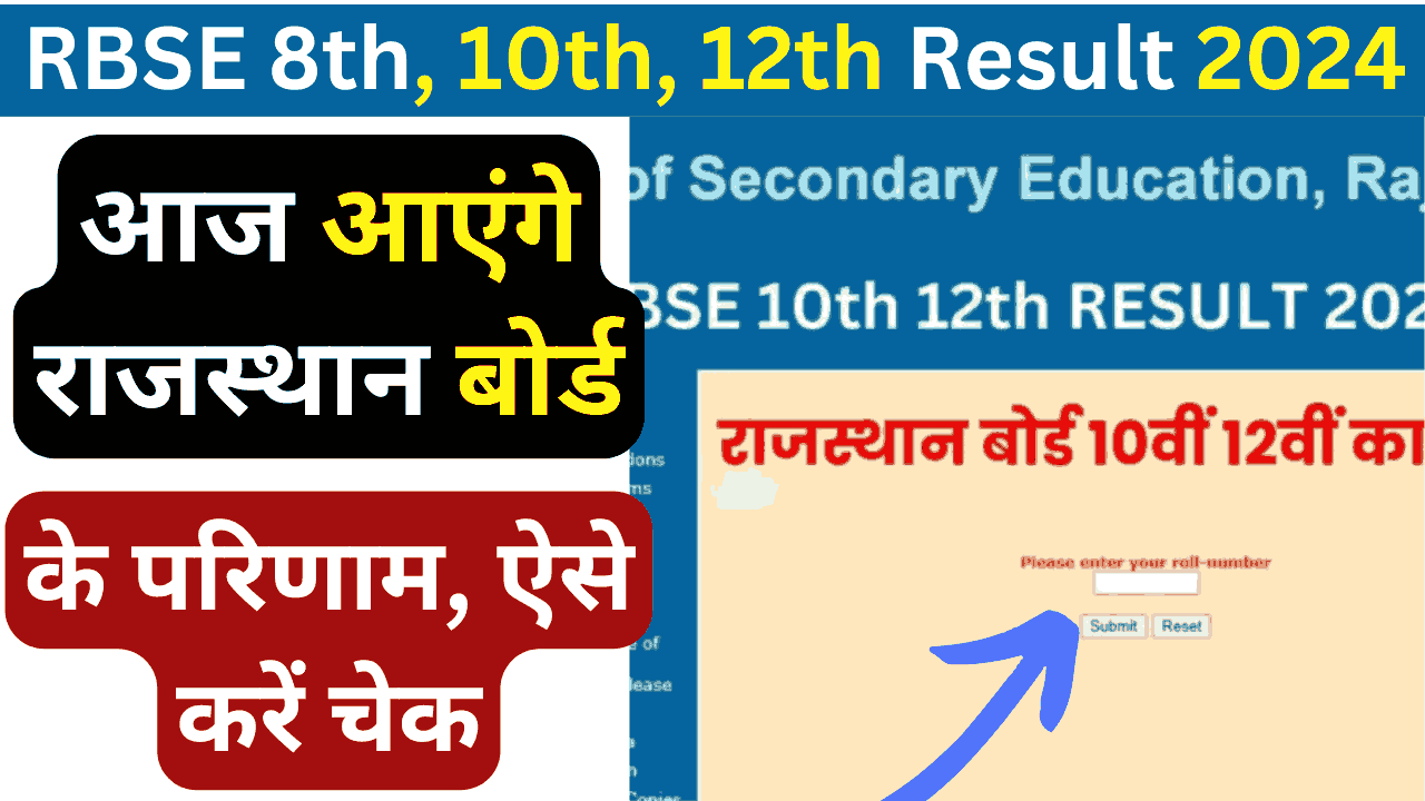 RBSE 8th, 10th, 12th Result 2024